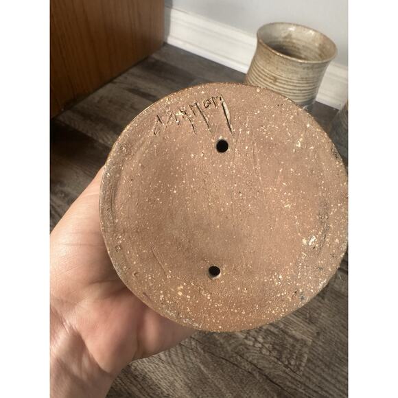 Studio Art Pottery Large Wine Goblet/Chalice 9 3/4” Set of 4 Handmade Glasses - Picture 9 of 16